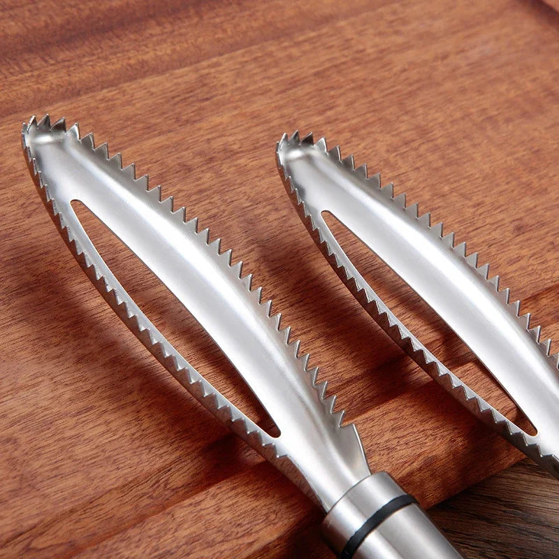 Stainless Steel Fish Scale Scraper & Bone Tweezers